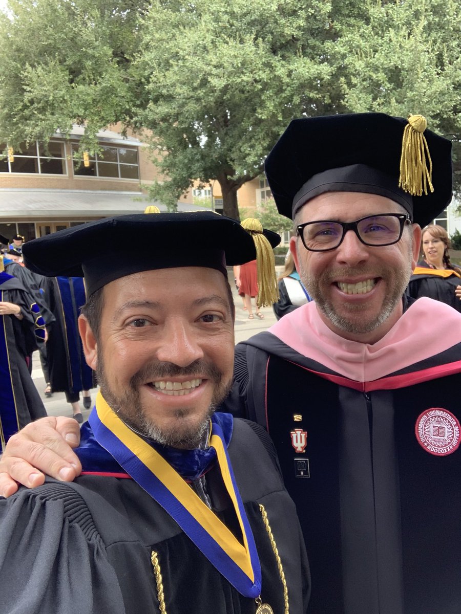 drdavidortiz's tweet photo. Fall Convocation @txlutheran. Just a couple of @IndianaUniv Hoosiers hanging out! https://t.co/vEBKNDfiCj
