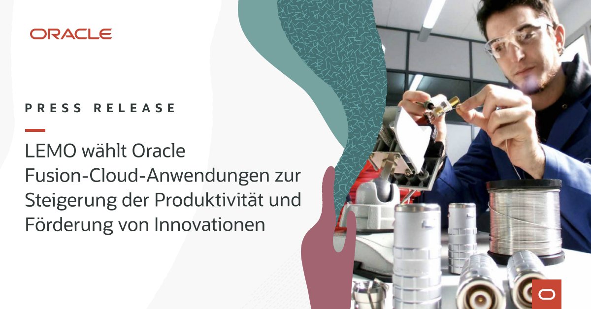 Robert52340490's tweet image. Wir haben das Privileg, diese fantastische Reise mit LEMO anzutreten, um das Wachstum und die betriebliche Effizienz zu fördern #OracleFusionCloudApplications 👉 social.ora.cl/6015Po6X7