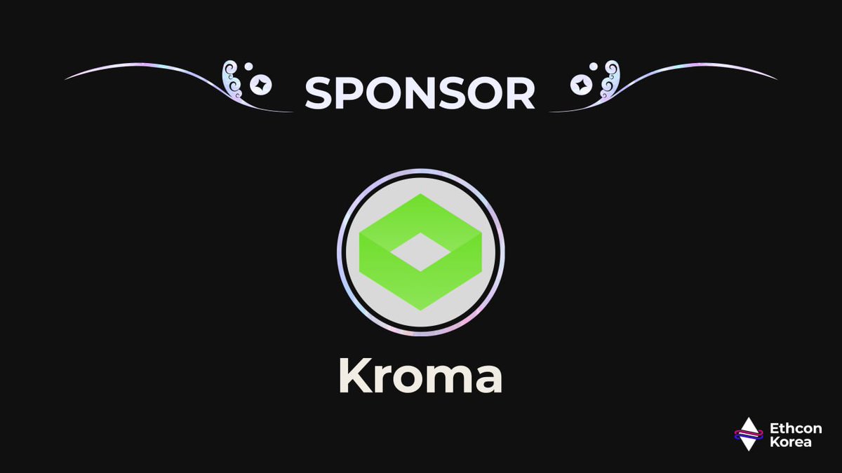 TickerisETH_kr's tweet photo. We're beyond excited to announce that @kroma_network has been confirmed as an official sponsor of Ethcon Korea 2023! 🎉
Stay tuned for more updates! 🌟
#EthconKorea2023 #EthconKorea #Kroma #Lightscale https://t.co/CnGVqAEee4