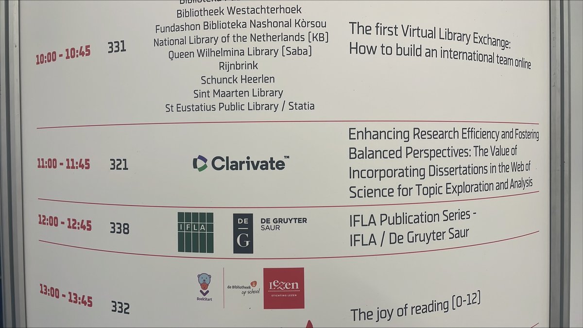 Nour_khlf's tweet photo. We are waiting for you today!
Come and join the Clarivate session at Expo pavilion during #IFLA2023 #wlic2023
@proquest @ClarivateAG https://t.co/SkCrBi9tPx