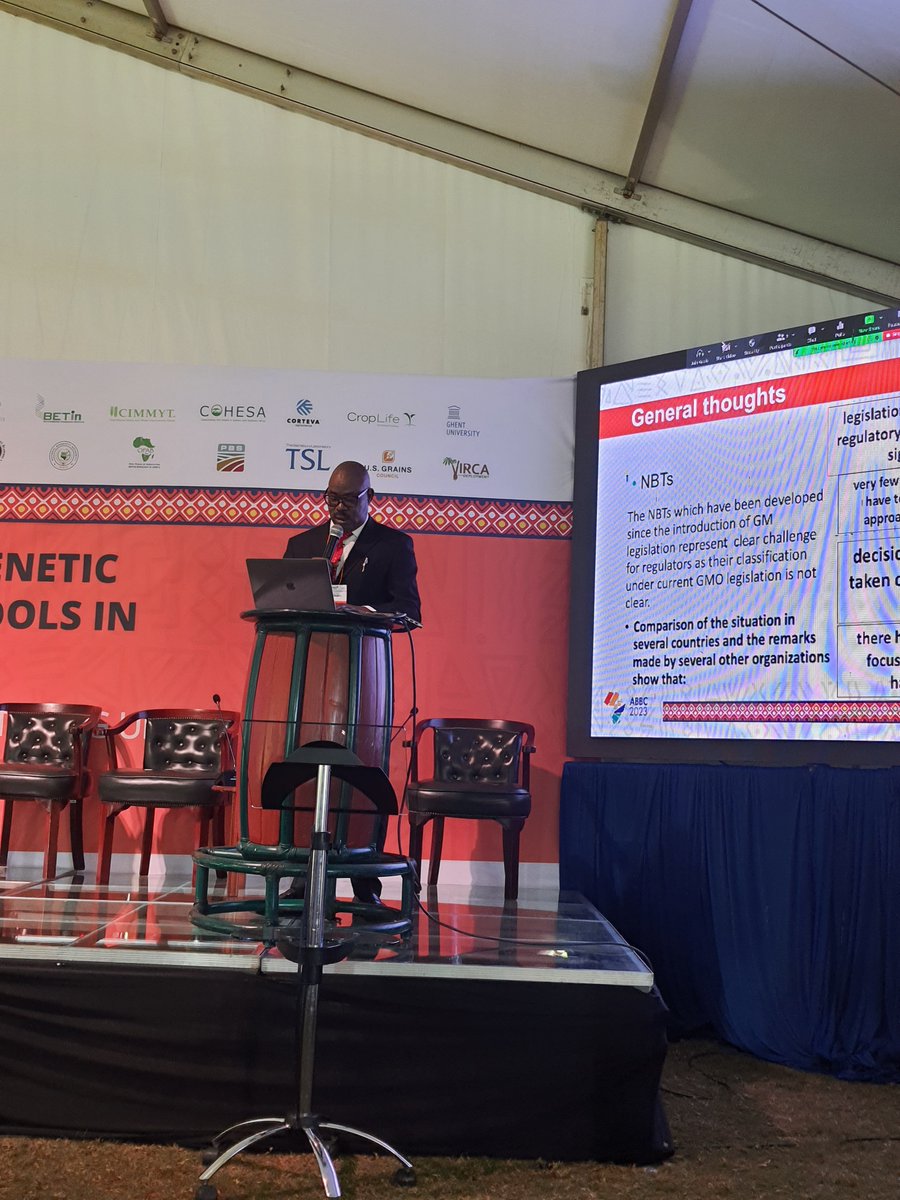 "We know #geneediting supports sustainability. We know it creates economy". Rare acknowledgement from biosafety regulators. Dr Rufus Ebegba, Nigeria. #ABBC2023. <a href="/isaaaa/">Isabel</a>