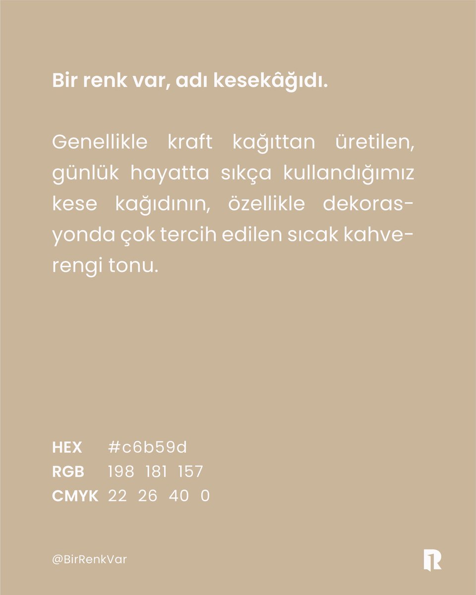 birrenkvar's tweet photo. Bir renk var, adı kesekâğıdı.
#c6b59d #Kesekâğıdı #BirRenkVar https://t.co/L2DrldEnN9