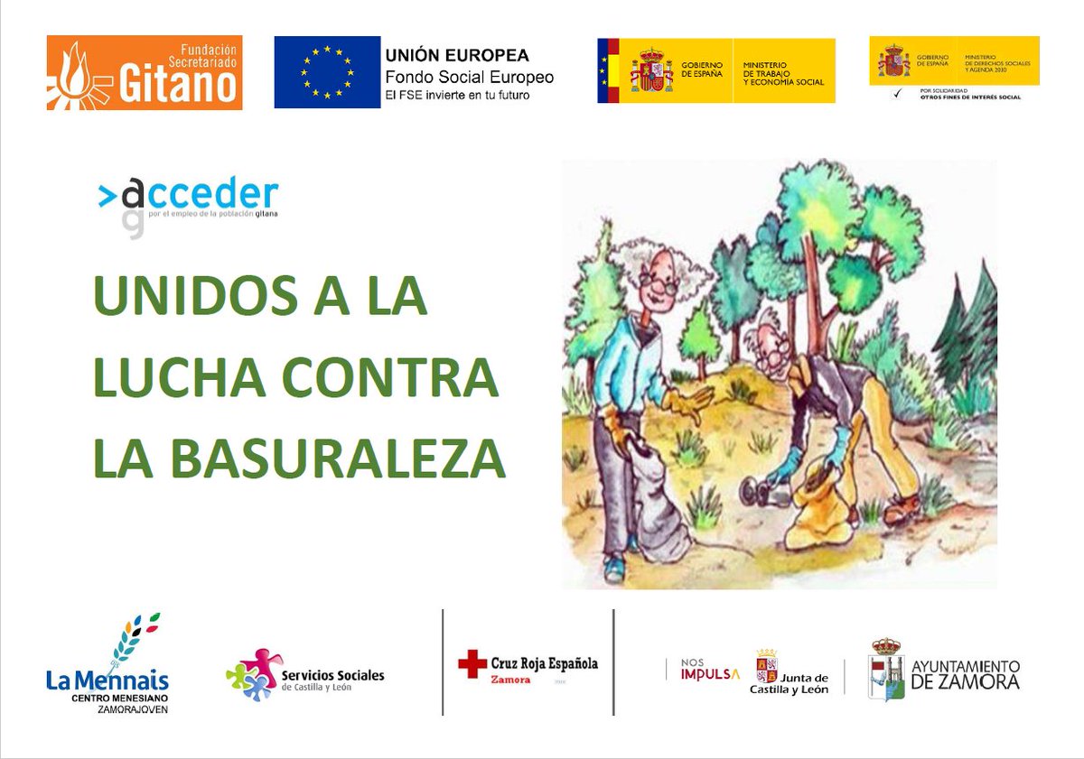 gitanos_org_CYL's tweet photo. Los/as participantes de la FSG de #Zamora en colaboración con @MeneZamora y @CREenZamora se unen en la lucha contra la basuraleza🚯 para conseguir la ciudad que queremos: limpia y verde ♻️ @AytoZamora @jcyl #FondosEuropeos https://t.co/EatsYPvSAP