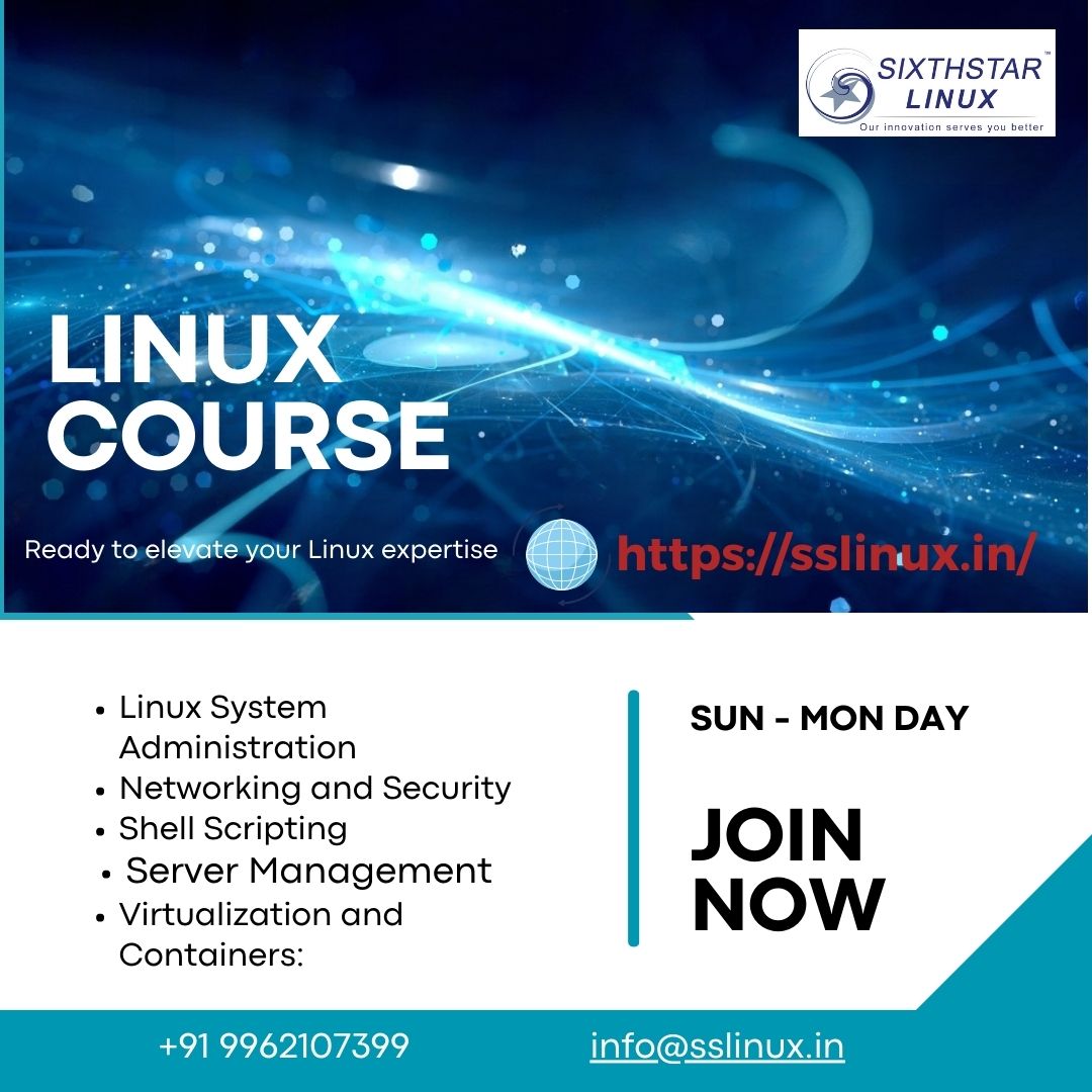 SixthStarLinux's tweet image. &quot;Ready to elevate your Linux expertise? Join our SSLinux course for a comprehensive journey, from mastering the fundamentals to unlocking advanced server administration skills and more! 🚀
learn more: bit.ly/3qjPA47

 #LinuxMastery #SSLinuxCourse #SSLinuxInstitute #Linux