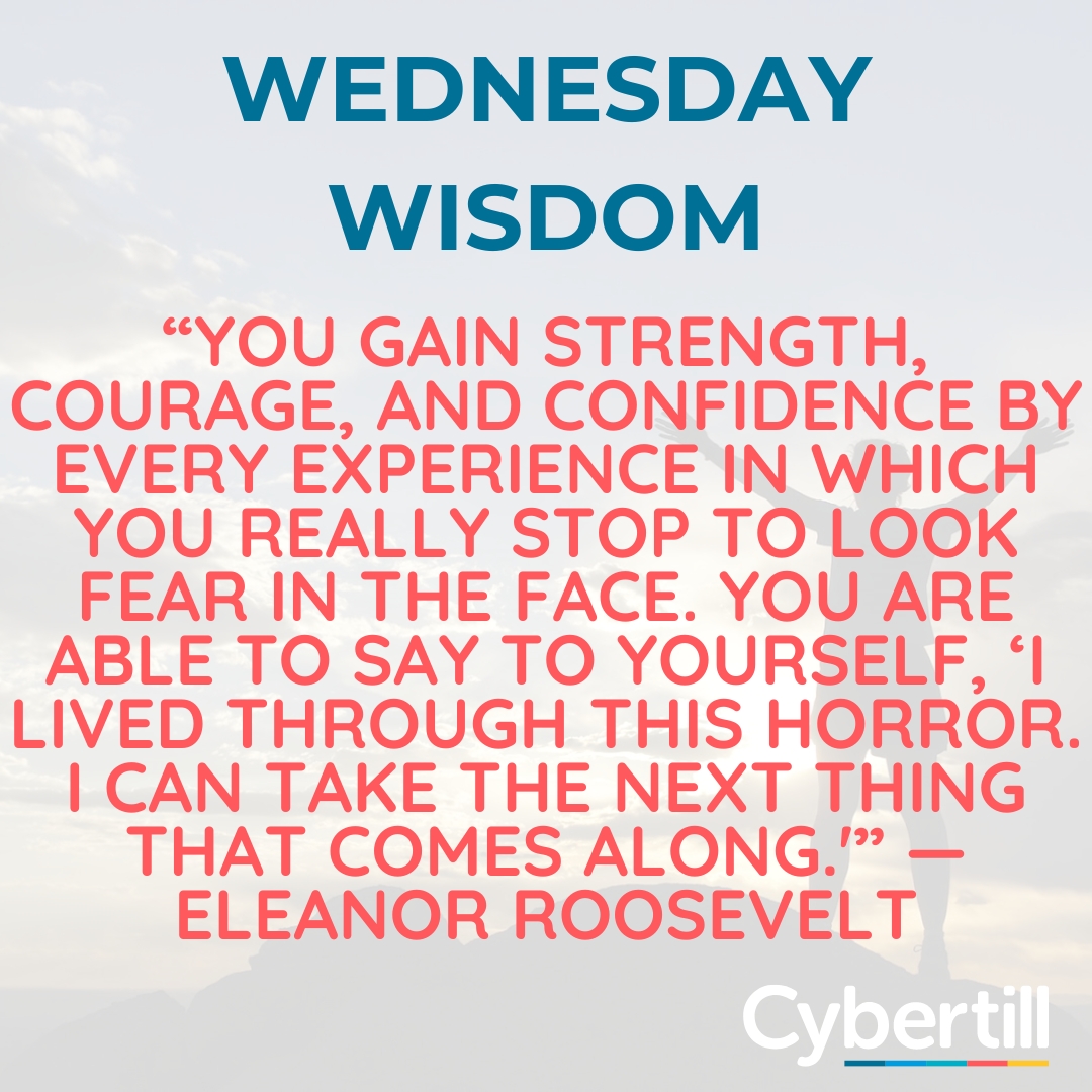 cybertill's tweet photo. WEDNESDAY WISDOM 

“You gain strength, courage, and confidence by every experience in which you really stop to look fear in the face. You are able to say to yourself, ‘I lived through this horror.
 
Book your free demo today, email us at enquiries@cybertill.co.uk https://t.co/7sYhVR77bx
