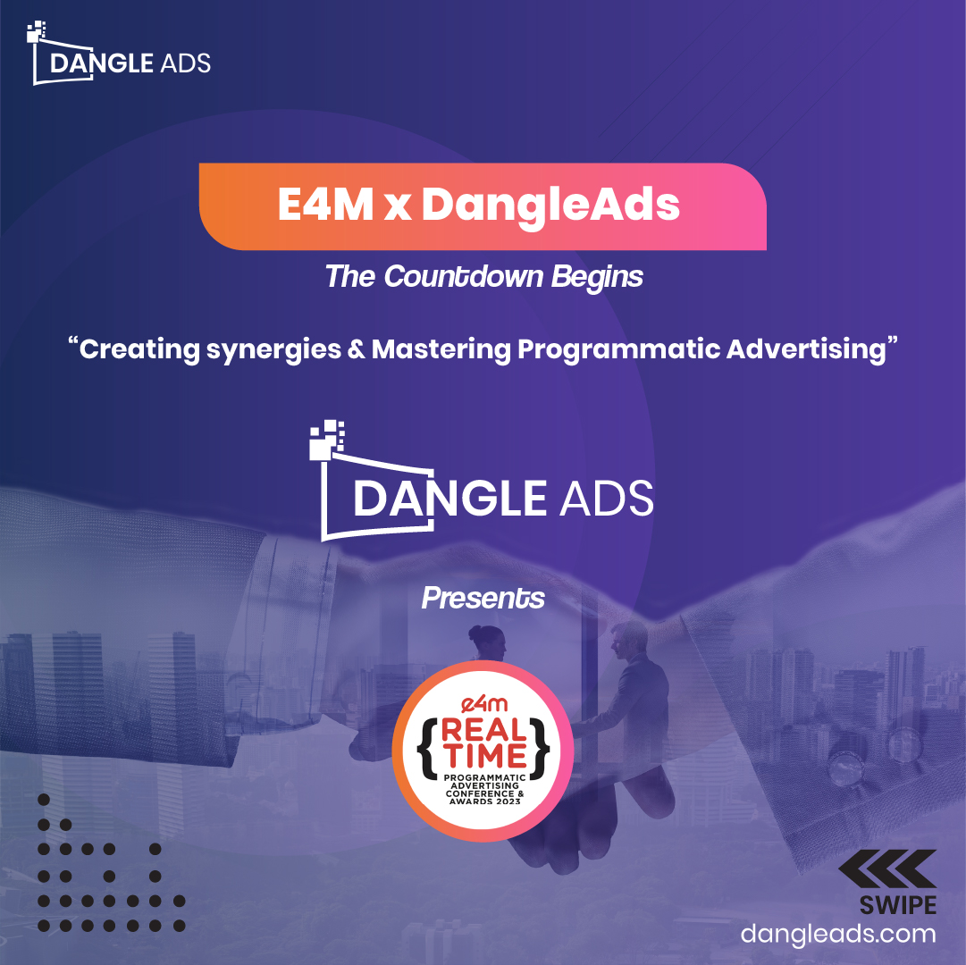 Dangle_Ads's tweet image. The wait is almost over!⏰
One day to go for the E4M Real Time Programmatic Advertising Conference and Awards.
We’re all set to showcase and explore all aspects of programmatic excellence!
To connect, reach out to us at sales@dangleads.com 

#e4mrealtime #programmaticadvertising