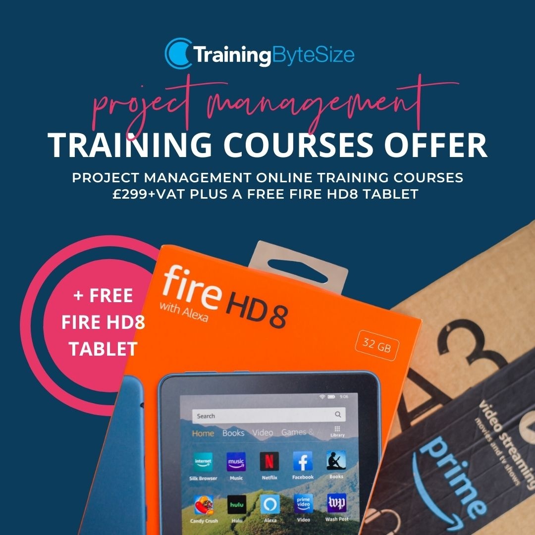 Trainingbytesiz's tweet image. Project Management Online Training Courses £299+VAT Plus A Free Fire HD8 Tablet
This project management training offer includes 6 months online access to 4 project and programme management courses of your choice, as well as a FREE Fire HD 8 Tablet.
trainingbytesize.com/product/offer-…