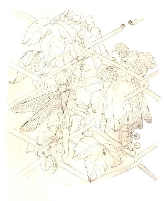 新しい線画です。色をつけていきます! #illustrationart