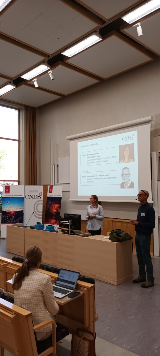 CNDS_Sweden's tweet photo. 3⃣Alredy the third day at the @EuroGeosciences / #CNDSsummer School!
We start with Johan von Schreeb (@karolinskainst)
Responding to a #disaster event https://t.co/gDEHH8MJtx