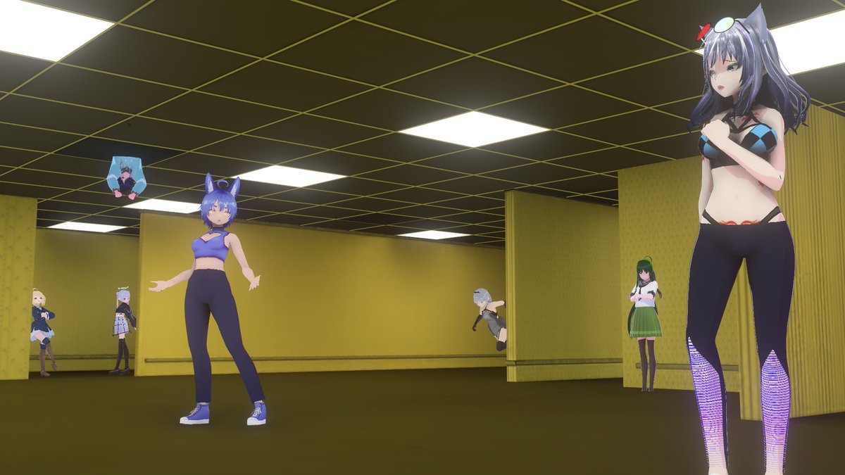 WELCOME TO THE BACKROOMS ft. <a href="/FlaurosaVT/">Flaurosa | Eldritch Vtuber 🏳️‍⚧️</a> and some other people models which I can't remember who so please let me know #VrmPosingDesktop