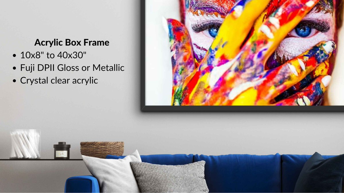 Product Spotlight: Acrylic Box Frame

We print your image on gallery grade Fuji DPII paper, bond to 2mm MDF, precision cut 2mm thick, crystal clear acrylic and then seal. The frame has a 22mm wide lip and gives your image a clean finish.

onevisionimaging.com/acrylic-box-fr… #onevisionimaging