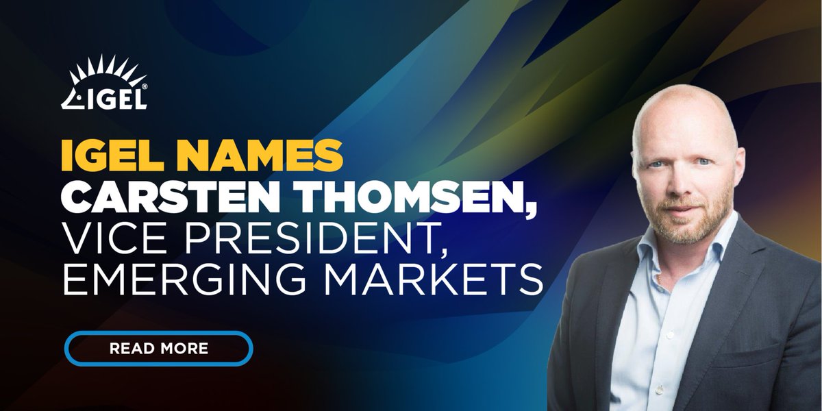IGEL infuses its international expansion strategy, emphasizing growth into emerging regions including Benelux, Nordics, Southern and Eastern Europe, MEA and APAC, with the addition of seasoned EMEA sales veteran Carsten Thomsen. #strategicgrowth #EUC 

 bit.ly/3P4Spjo