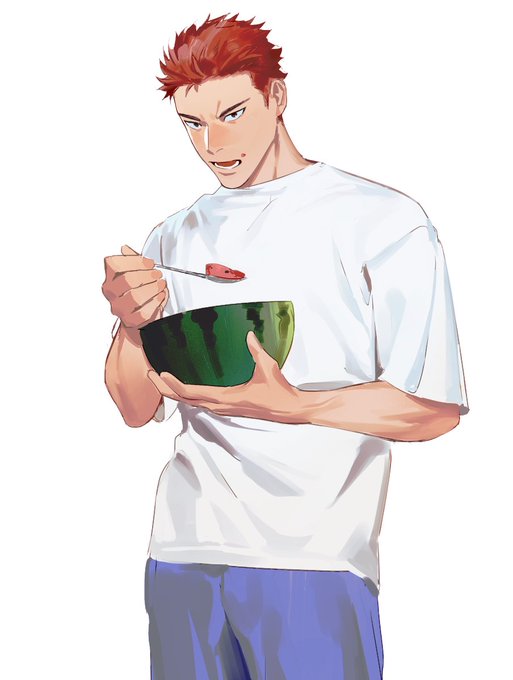 「1boy watermelon」 illustration images(Latest)