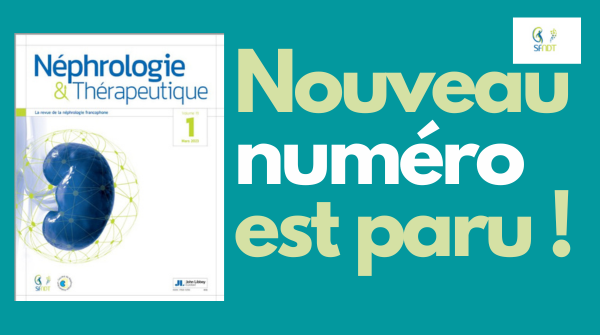 Le dernier numéro de la revue <a href="/NephrolTherap/">Nephrologie & Therapeutique</a>  est paru en août.
Ne manquez pas ce numéro exceptionnel consacré au premier référentiel français des examens de biologie en hémodialyse.
A lire et partager largement !
Merci à ses contributeurs et à toute l'équipe éditoriale !