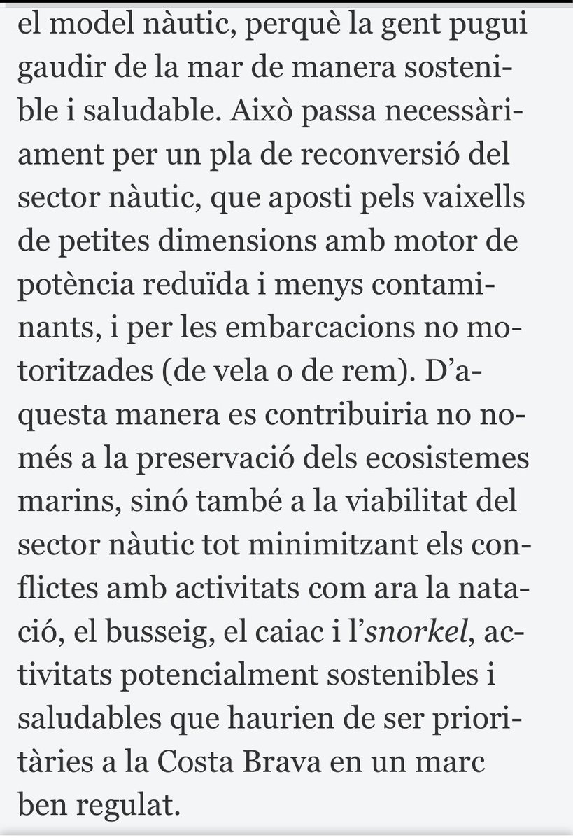 AmicsdLEstartit's tweet photo. Sobre la urgència de canviar el model de nàutica recreativa (actualment d’explotació intensiva, “in crescendo”), vegeu aquest article científic 🧐
https://t.co/1LsOBZJkOc

El va sintetitzar Josep Lloret a @elpuntavui el 22 d’agost i se’n va fer ressò @SosCostaBrava https://t.co/a9RbhI9p0T