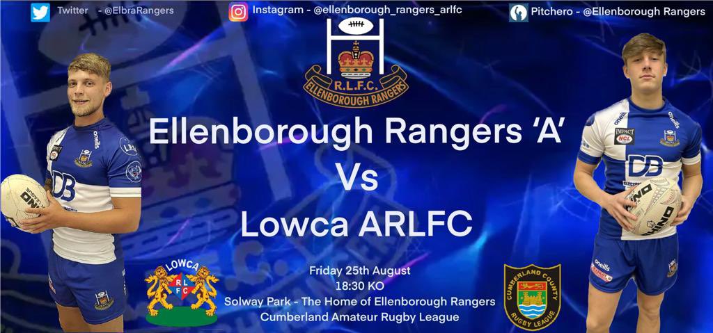Our A Team are back in action this weekend as we host <a href="/Lowca_ARLFC/">Lowca ARLFC</a> at Solway Park this Friday Night in the Iggesund Cumberland League!

📅 Friday 25th August 2023

🆚 Lowca ARLFC

🏟️ Solway Park

⏰ 6:30pm KO

🎟️ Adults £2, Concession £1

Get down and cheer the lads on 👏🏻

🔵⚪️🔵