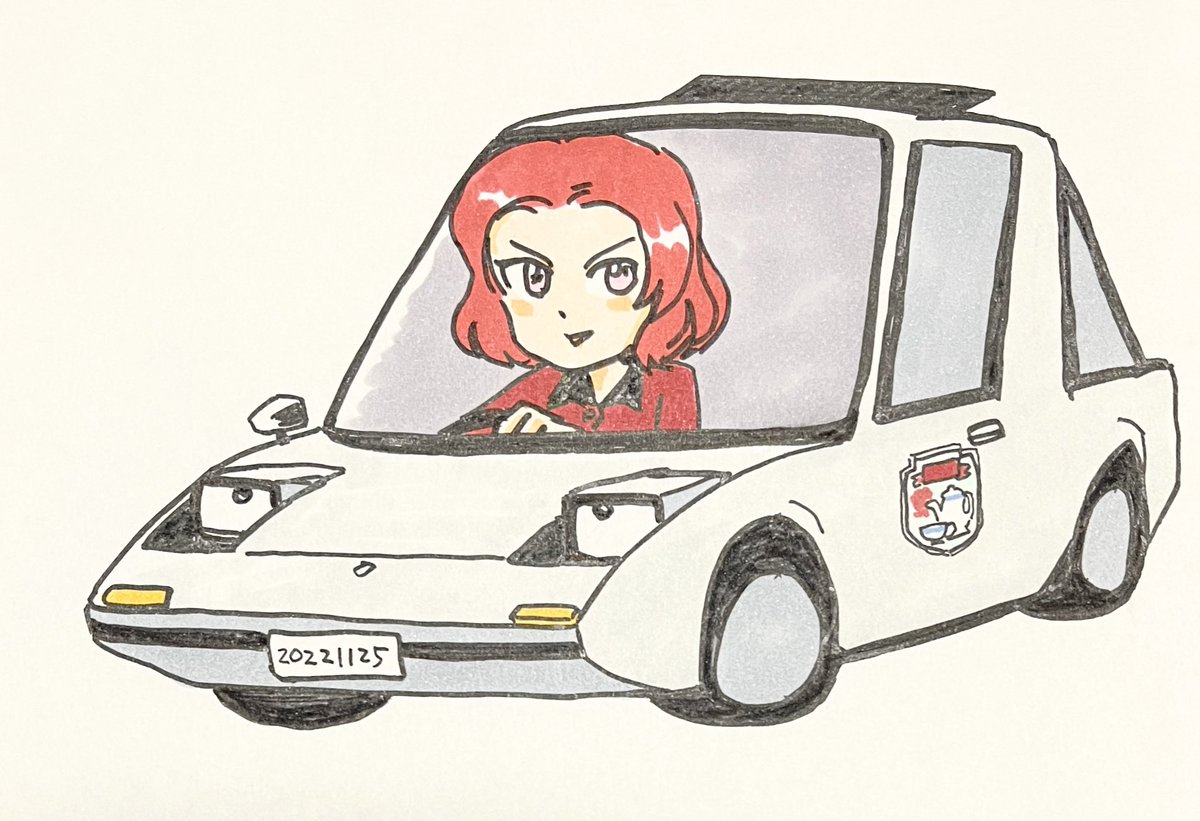 ローズヒップ(ガルパン) 「#誰も描かなそうな車を描いた奴しか勝たんクラン・クルセイダーマーコス1600エリ」|zama36のイラスト