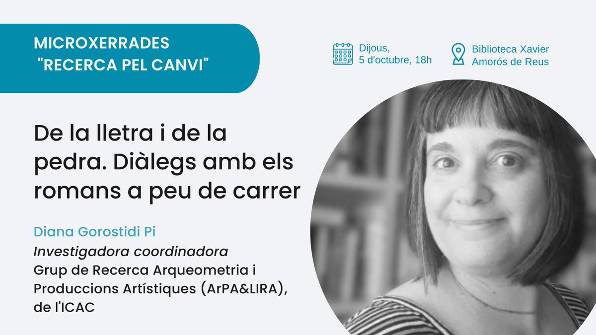 irbcatsud's tweet photo. ➡️“De la lletra i de la pedra. Diàlegs amb els romans a peu de carrer”, a càrrec de Diana Gorostidi Pi, professora de la @universitatURV i investigadora coordinadora del Grup de Recerca Arqueometria i Produccions Artístiques de l’@ICAC_cat
🔗 https://t.co/Jd2XjrxSTf
#IISPVTalks https://t.co/K7NDqfcn17