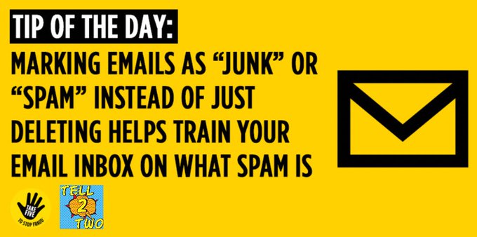 Getting too many spam emails? Try flagging the emails as spam/junk, it’ll help reduce the amount of unwanted emails in your inbox.