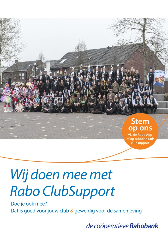 Ouch dit jaor duit ós vereiniging weer mei mèt de Rabo ClubSupport actie. 🫵

As Rabo-lid kense idder jaor sjtumme op dien drie favoriete clubs. Dit jaor ken dèt van 4 t/m 26 September.  📅

Alvas hertelik bedank!❤️💛💚

#vvdewindjbuujels #windjbuujels #vastelaovend #opperuiver