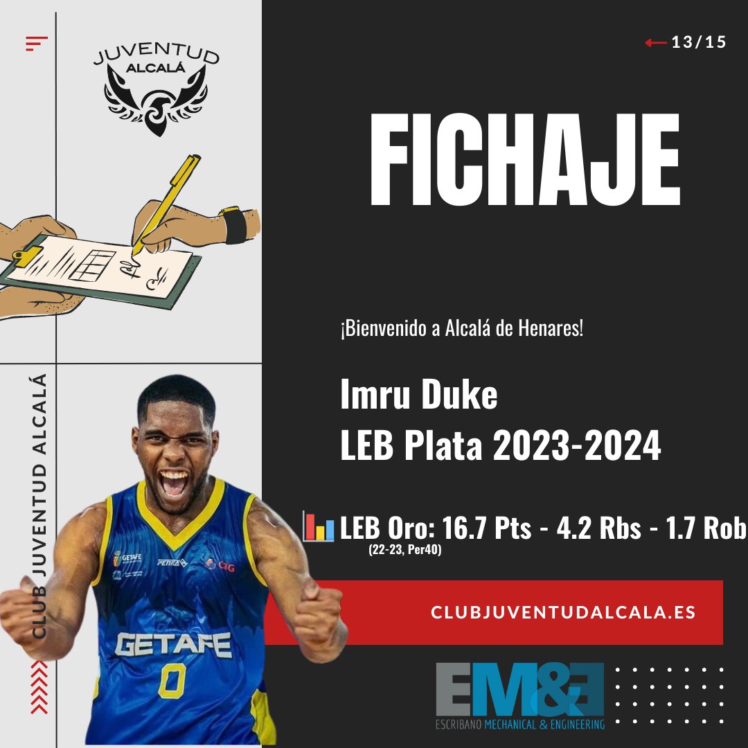 CBZentro's tweet photo. 🇹🇹 Imru Duke disputará la LEB Plata @CompeticionFEB con @cjuventudalcala

Formación @CBZentro 🏋️‍♂️

Trinitario de 2.10m, viene de jugar en LEB Oro con @gipuzkoabasket

🍷 1999.

🔋 Powered by: @SportChlorella | @cesurformacion | @BasketCanteraTV | @basketouch 

#GoGarnet https://t.co/EA5wn7BkAI