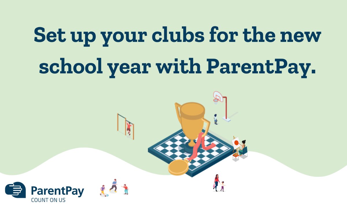 ParentPay's tweet image. Ready for the new school year? Look no further than ParentPay Clubs... We've got you covered when it comes to managing #wraparoundcare with ease.

With #parentalcommunication, #cashlesspayments and vital reporting, Here's your all-in-one #EdTech solution: okt.to/DezwpU