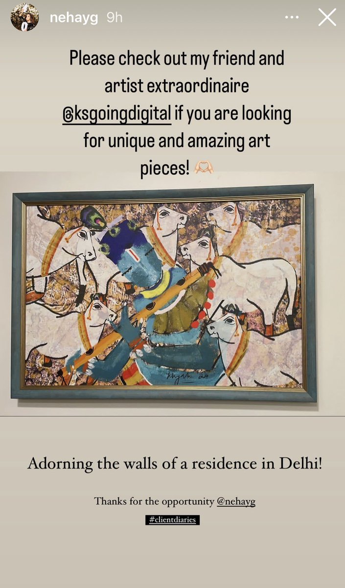 KSgoingdigital's tweet photo. When your artwork brings life to others’ space ❤️😊
#art #artgallery #painting #homedecor #interiordecor @umane @JehangirArt https://t.co/jAF04sZbTV