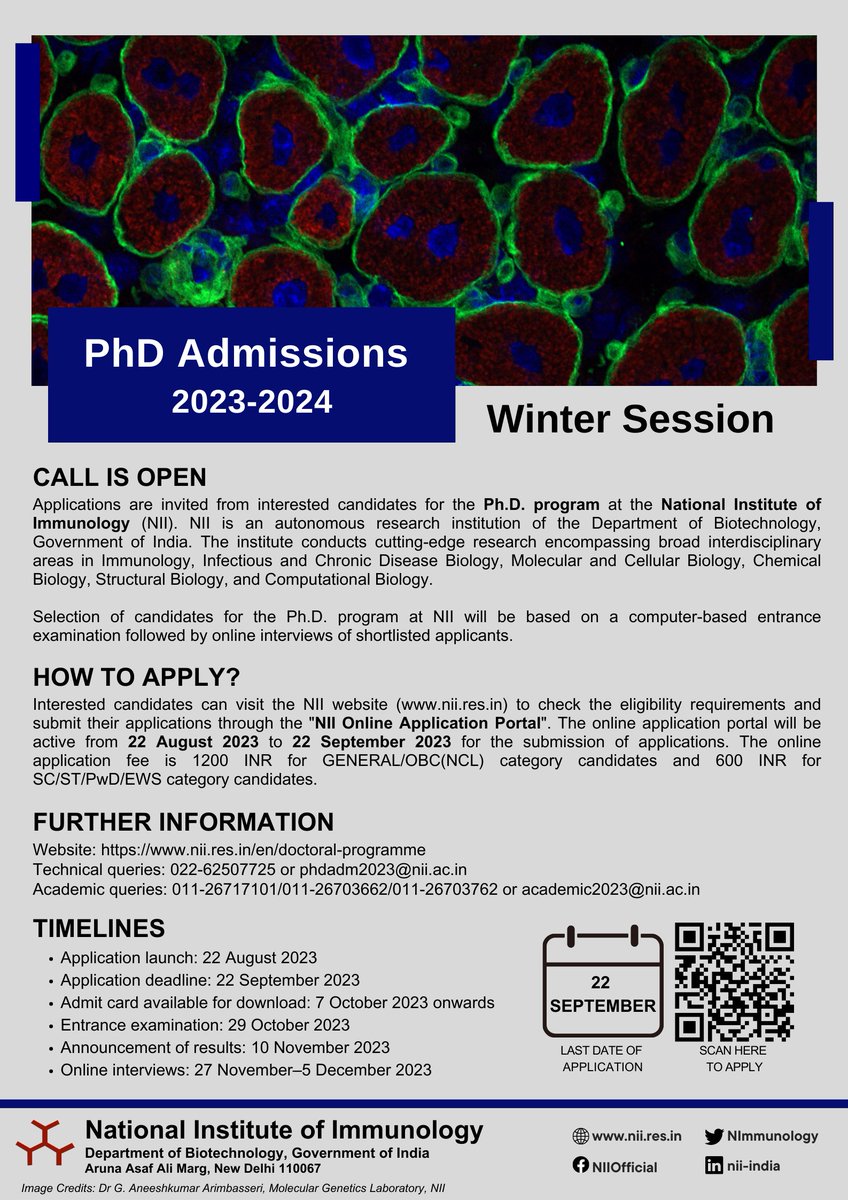 BRIC-NII on X: &ldquo;Starting this year, @NImmunology will accept PhD 