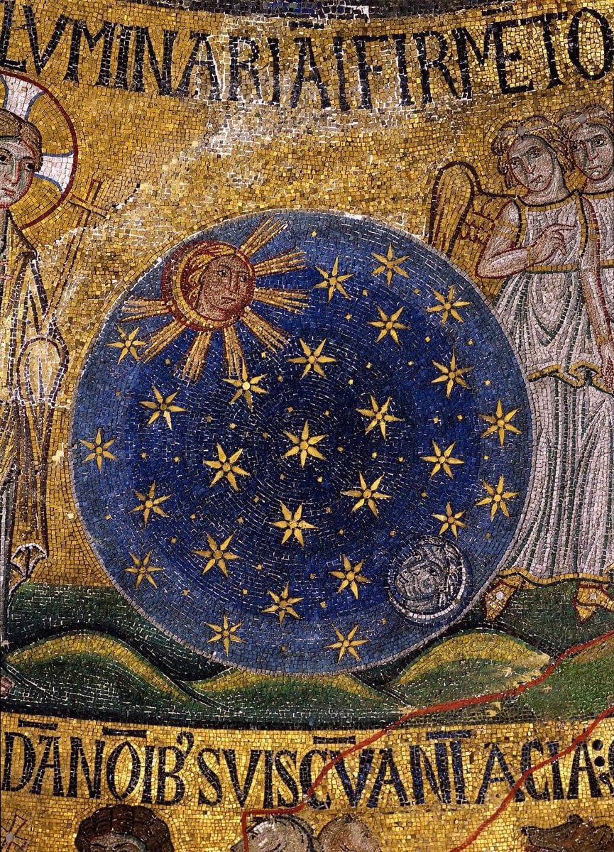 Arteymas_'s tweet photo. Mosaico de la basílica de San Marcos en Venecia, Creación de las estrellas, 1220-1230 https://t.co/4v2kuowfZL