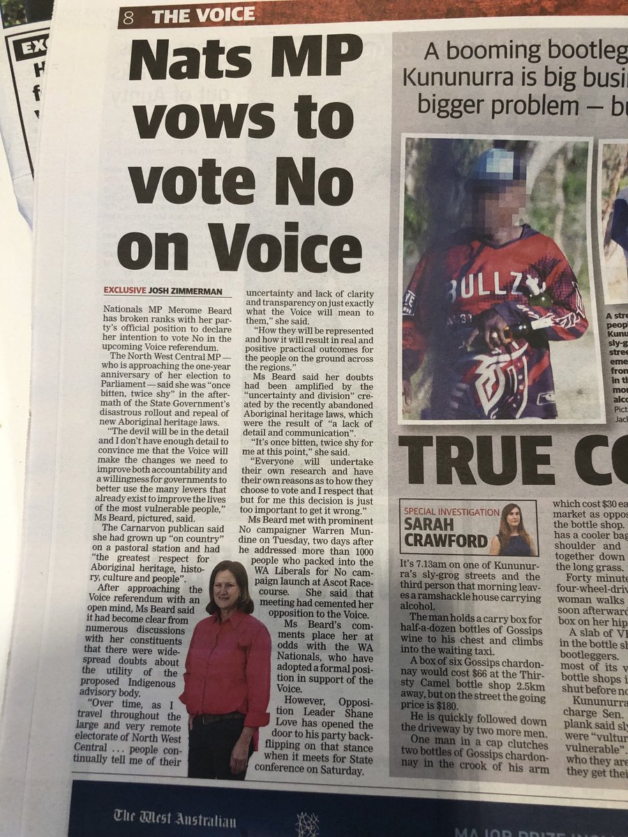 billaustralian's tweet photo. ⁦@TheNationalsWA⁩ ⁦@TheTiserSport⁩          PAST-TIME ⁦@walabor⁩ COOKIE will give Labor Members the option to VOTE VOICE NO because HE is a LEADER ⁦@RogerCookMLA⁩ ⁦@WAtoday⁩ https://t.co/YQ0TmWH16J
