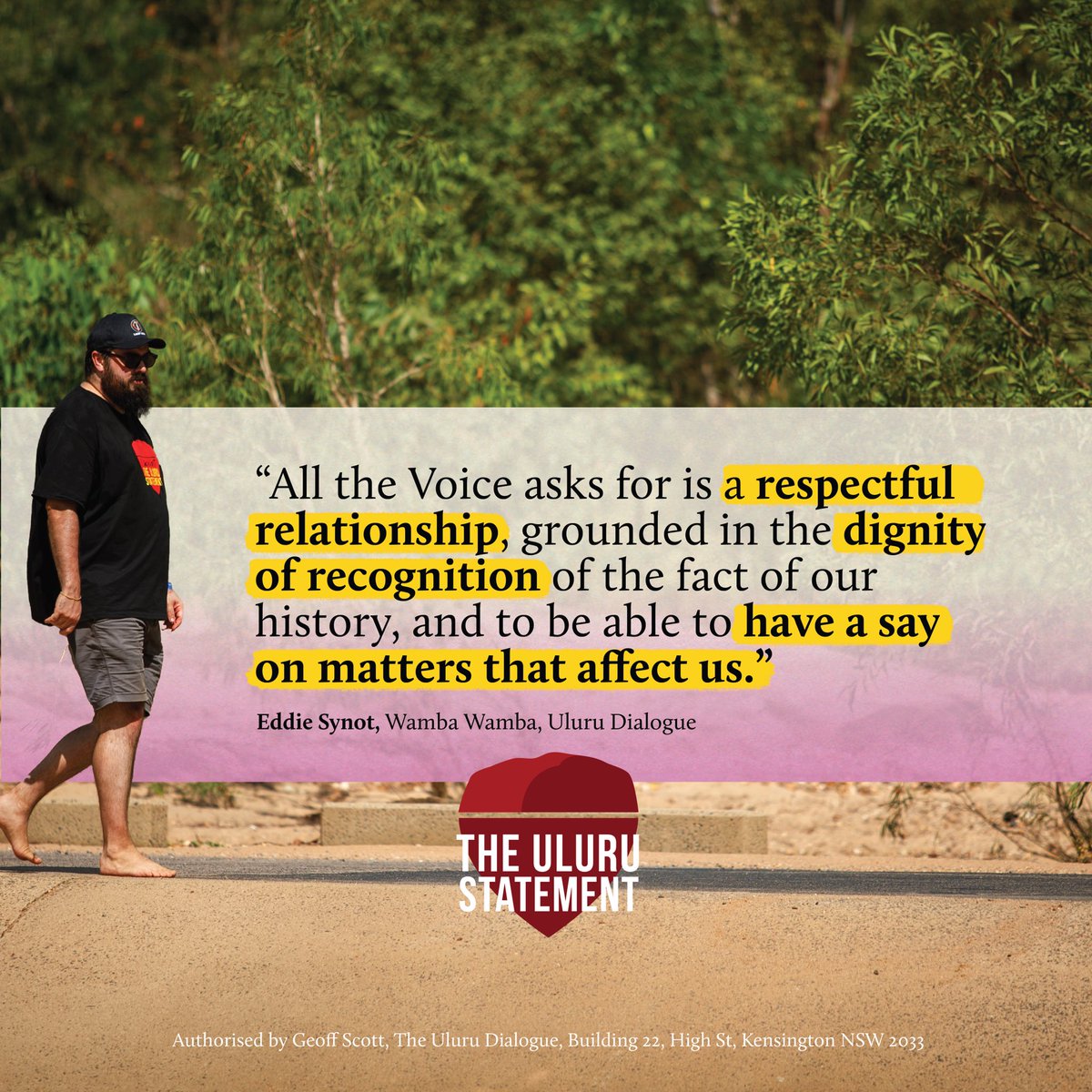 A new relationship based on the dignity of recognition by being able to have a say on matters that affect us. That’s what the Voice is. #VoteYes #VoiceToParliament #HistoryIsCalling