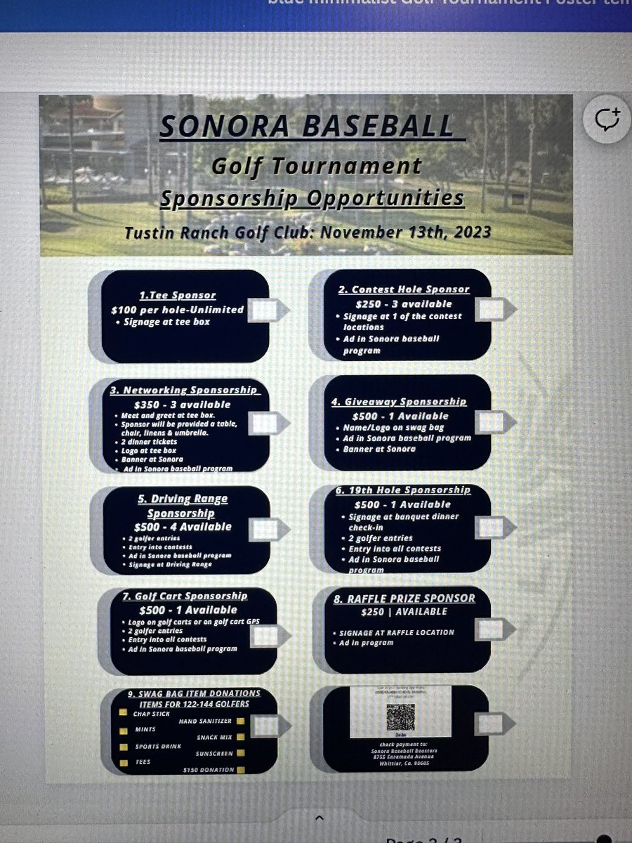 Sonora_Baseball's tweet photo. Sonora  Baseball Golf Tournament, looking for golfers! https://t.co/Tl2LFgbhy6