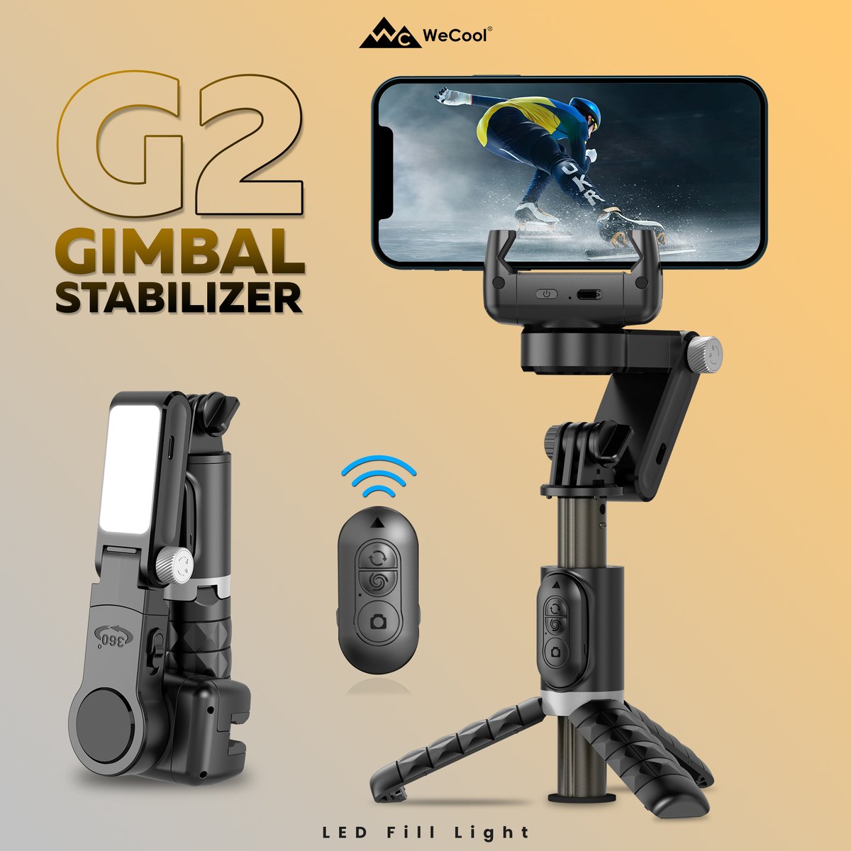 wecoolindia's tweet photo. WeCool G2 Gimbal for Phones with LED Fill Lighgt, Anti-Shake 1-Axis Gimbal Stabilizer with 360° Rotation with Bluetooth Remote
#gimbal #wecool #rotation #Bluetooth #remote #stabilizer
Shop Now: https://t.co/Ab6Ss4D7GM https://t.co/jV6C07Ib0t