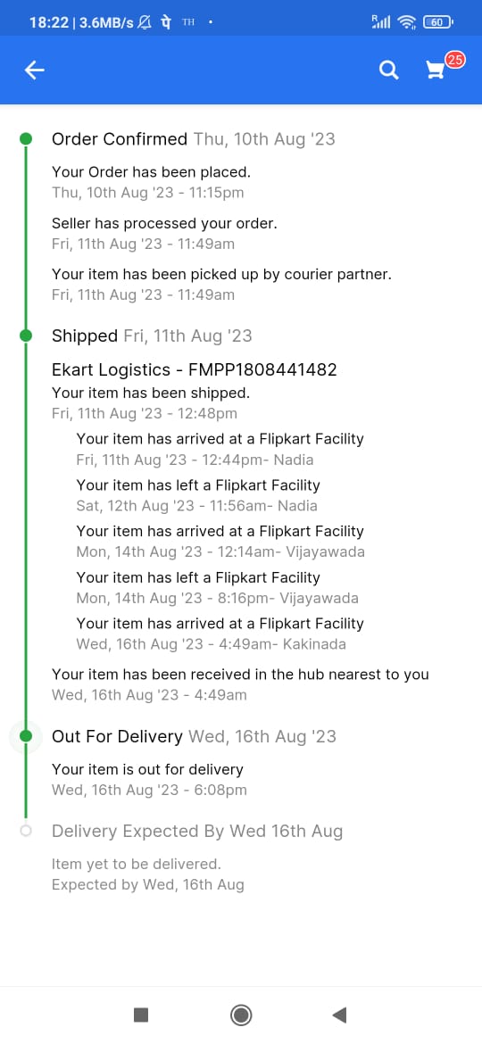 raghu0457's tweet photo. @flipkartsupport @Flipkart not able to deliver my order ID FMPP1808441482 

Please arrange delivery @ekartlogistics

As stated shortage of #manpower at #kakinada https://t.co/fbn9aT0aCq