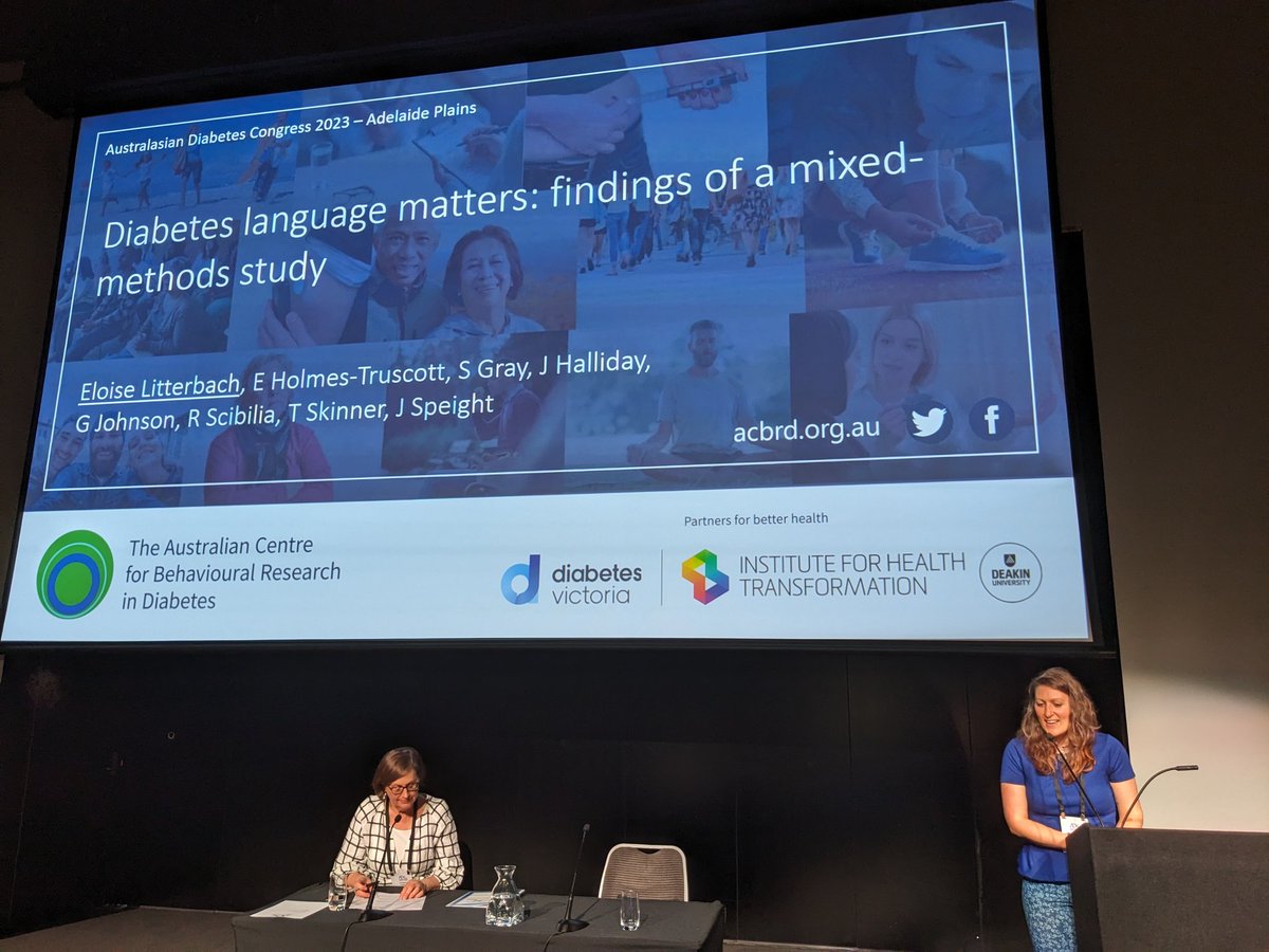 Jennifer_Halli's tweet photo. Third speaker is @ACBRD's own @ELitterbach presenting our research about why #diabeteslanguagematters to people with #diabetes https://t.co/rkwvcAY8Cu