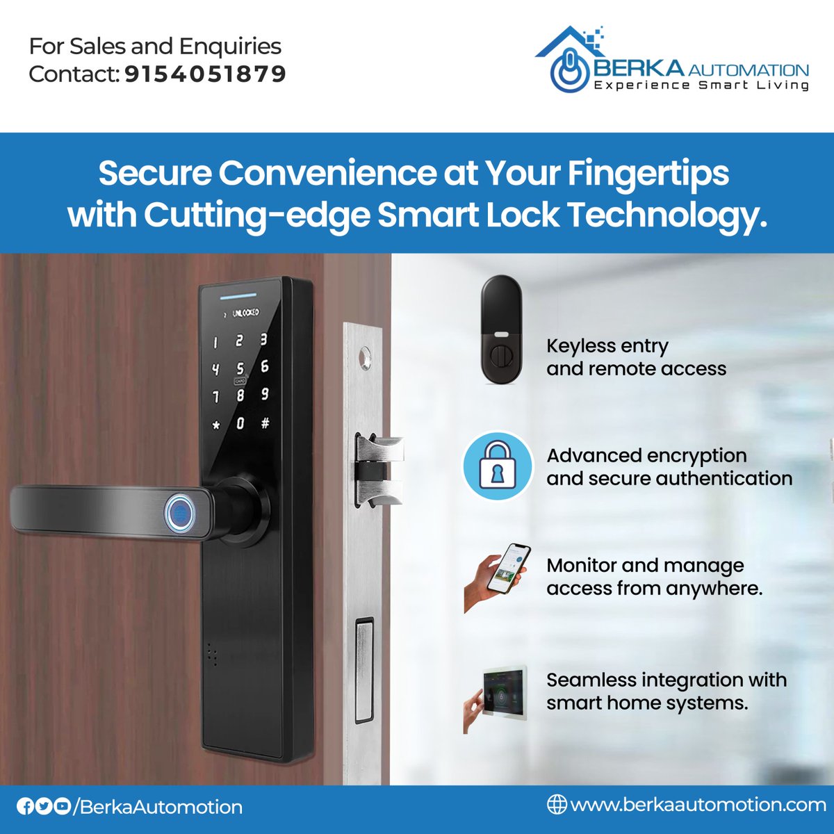 BerkaAutomation's tweet image. Your key to convenience & security. Access, monitor, and manage your smart lock with ease
#keylessentry #remoteaccess #advancedencryption #SecureAuthentication #accessfromanywhere #seamless #integration #berkaautomation #smarthome #convenient #fingertips #secure #SmartSecurity