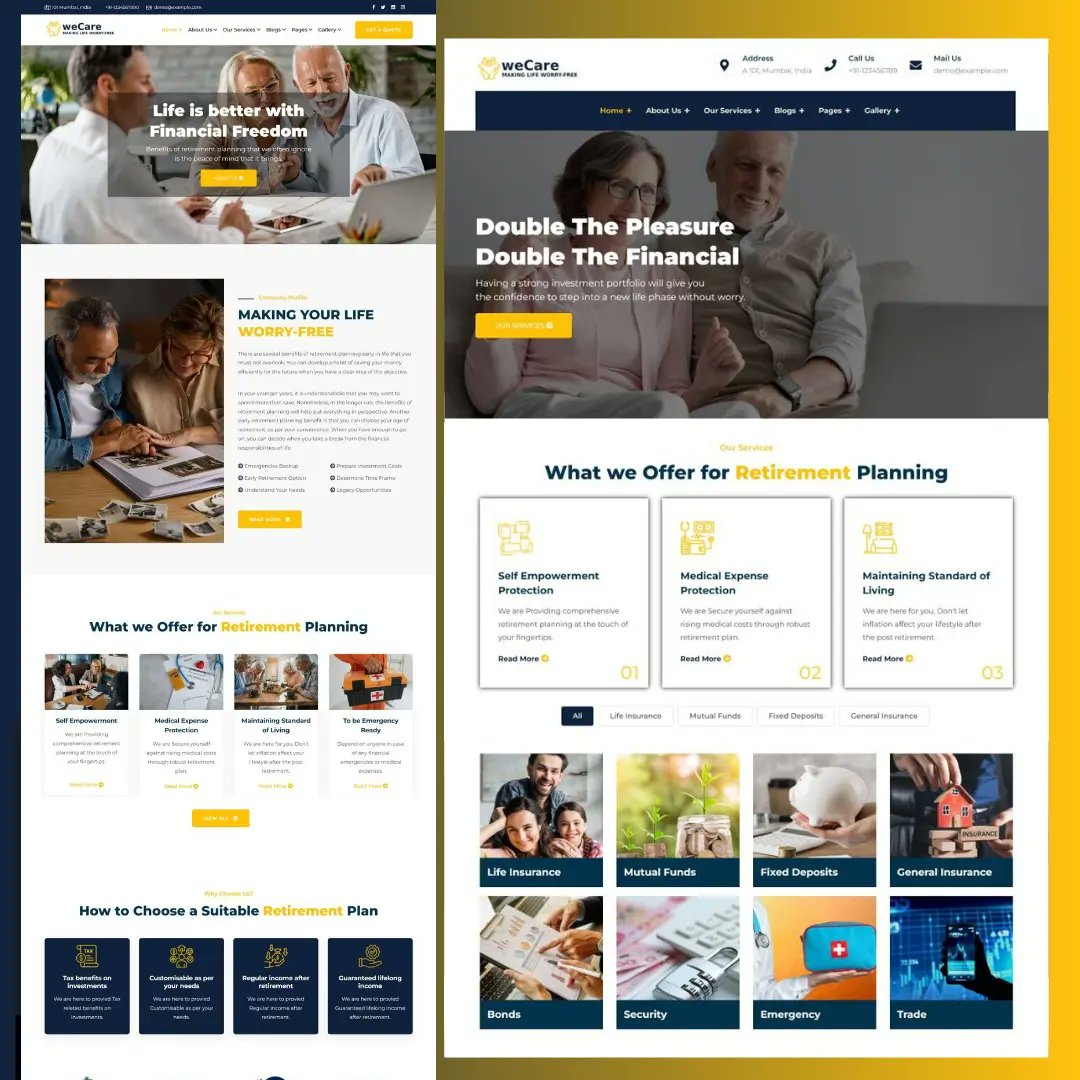 thtestingstudio's tweet photo. weCare - Retirement Planning HTML5 Template 👇
 https://t.co/m7jHMGRNGk

#retirement #RetirementPlanning #retirementlife #retirementgoal #WebsiteDesign #webdevelopment #templatemonster #TMaugust23 #Finance #WordPress #retire #consultant #insurance #mutulfunds @templatemonster https://t.co/iLm7tMhyo3