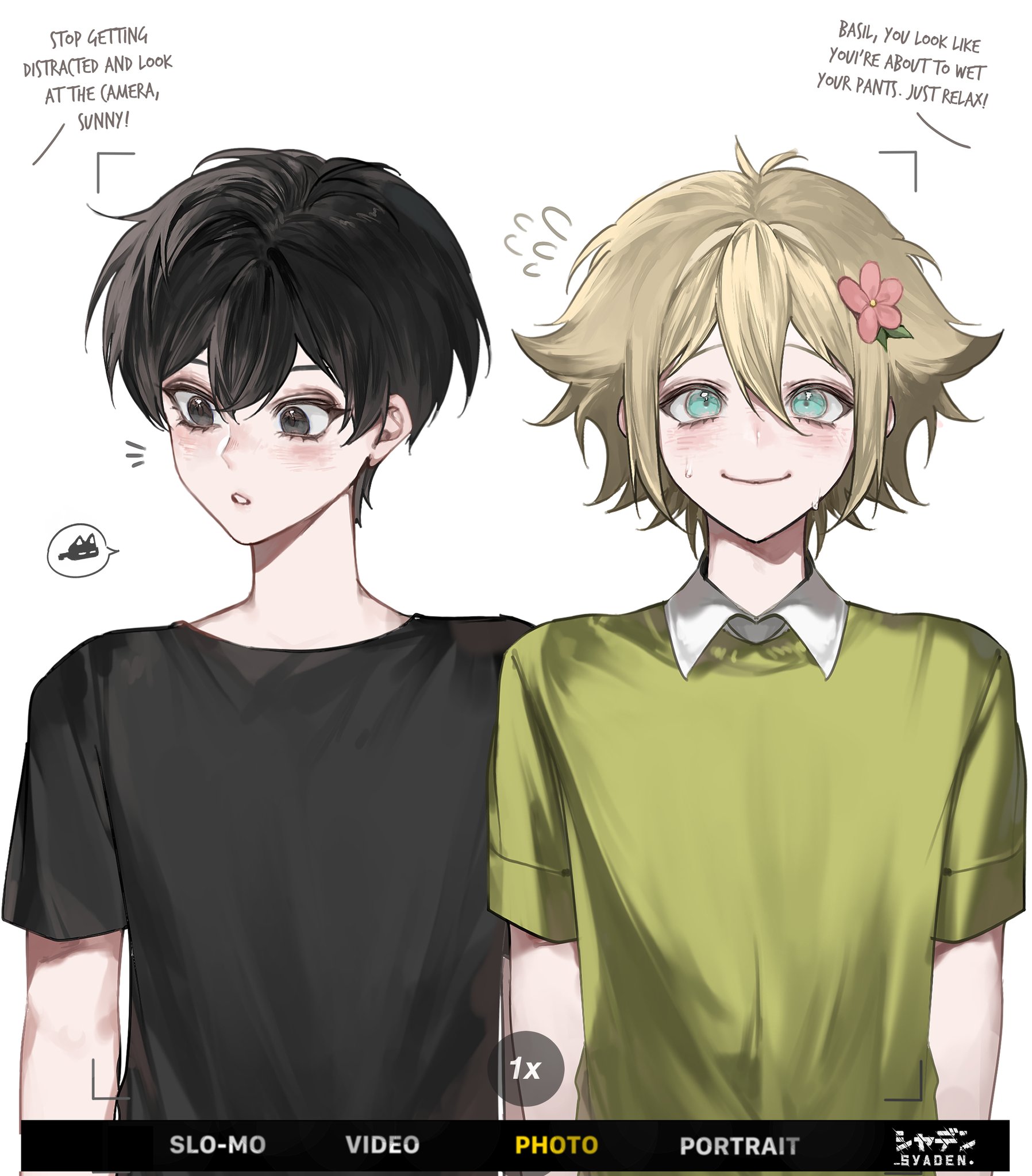 _syaden. on X: sunny and basil taking pictures together 🌻 omorisunflower  OMORI t.coUA0MhJvKXP  X