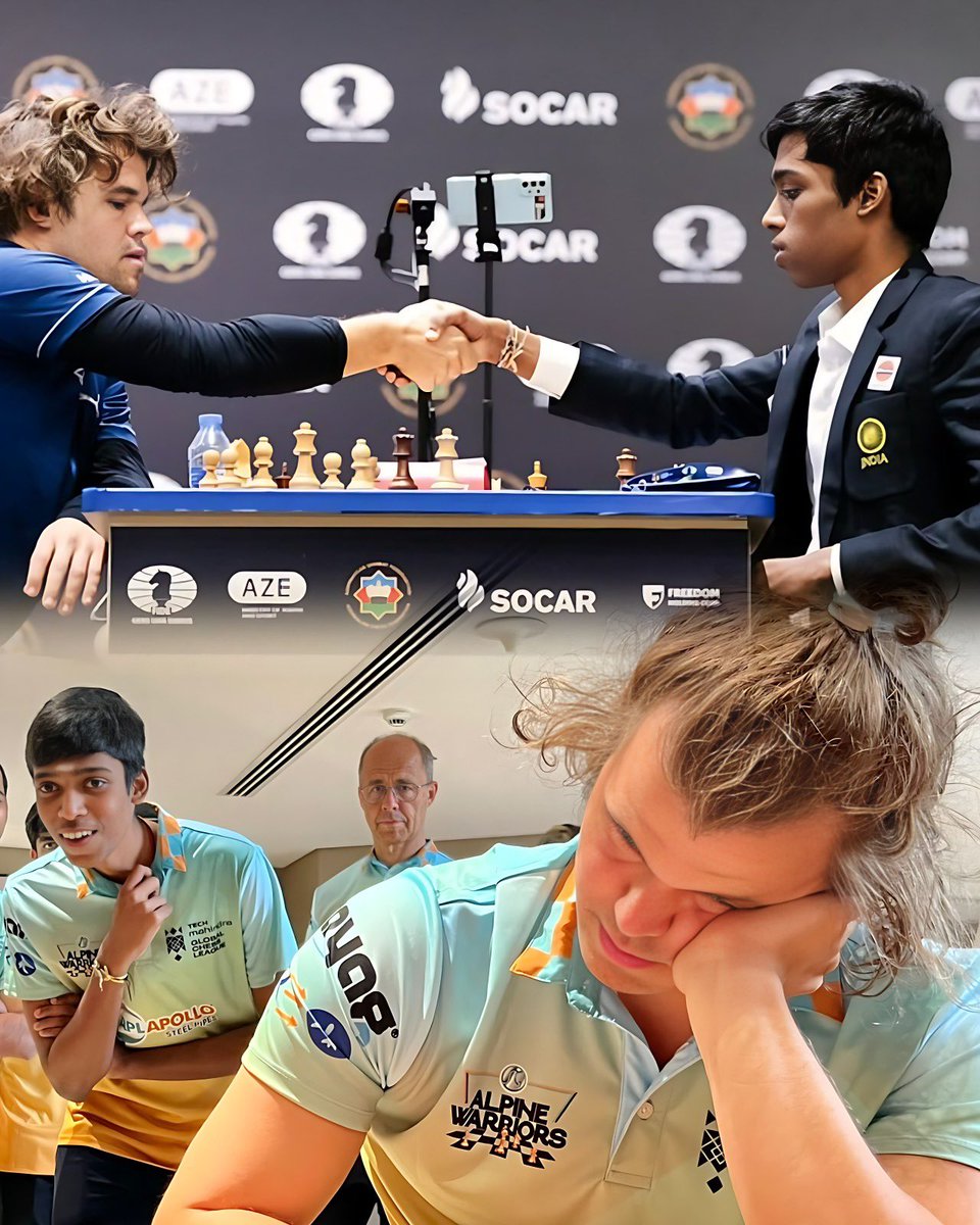 ChessbaseIndia's tweet photo. From watching and learning from him to now taking him on!

But as it is said, you have to beat the king to be the king. Let the conches be blown and minds be sharpened as no matter what, history will be written.

📸 Stev Bonhage  Aditya Sur Roy https://t.co/v9hXLns8bN