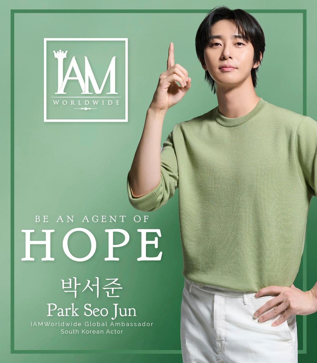 msmary_kim's tweet photo. Introducing our latest Global Ambassador, South Korean actor Park Seo Jun!☝️🤩

What are you waiting for? Join IAM Worldwide now and be part of a true world-class company!!🌏

#IAMParkSeoJun
#HomeOfHOPE
#IAMWORLDWIDE https://t.co/yw1iD2eQLK