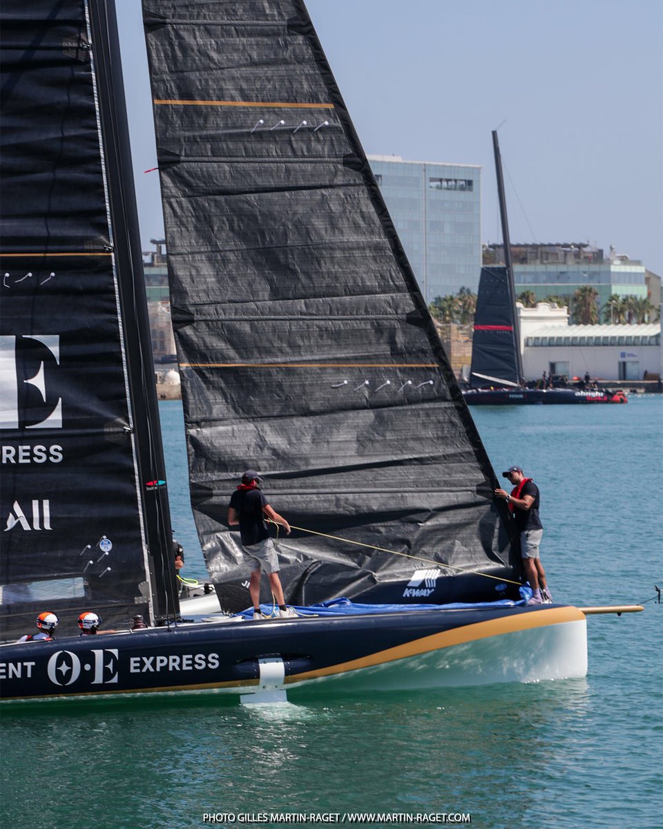 First #ac40 training for Orient Express Racing Team in #Barcelona #sailing #americascup @oe_teamofficial