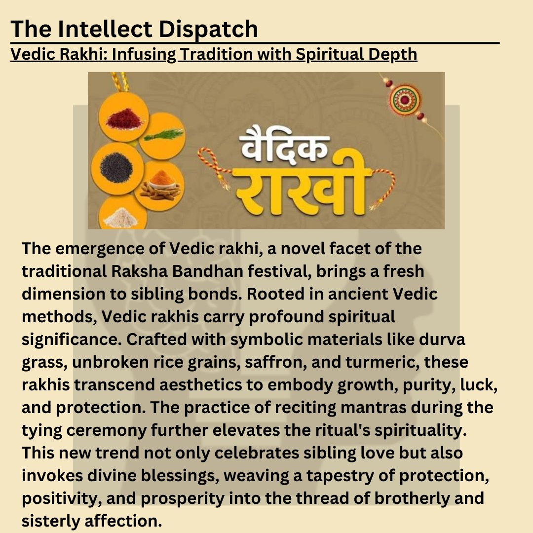 IntelectDispach's tweet photo. Vedic Rakhi: Infusing Tradition with Spiritual Depth. https://t.co/vV4sARAlPS