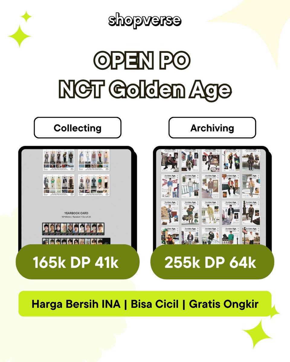 shopverse_id's tweet photo. [Open PO / WTS INA🇲🇨] NCT Golden Age

🤑 Harga termurah / DP 25% / Bisa cicil 4x
✅ EMS/tax + Free ongkir

[Ktown4u]
✨Collecting 165k DP 41k
✨Archiving 255k DP 64k

🗓️Close 26/8 12.00 WIB

🛒CO via WEB👉
https://t.co/8anCCiokdz

✅ GO LINE / WA / Telegram
📌 Dom Jkt

#POshopverse #wts #ina #wtb #wtt #lfs #lfb