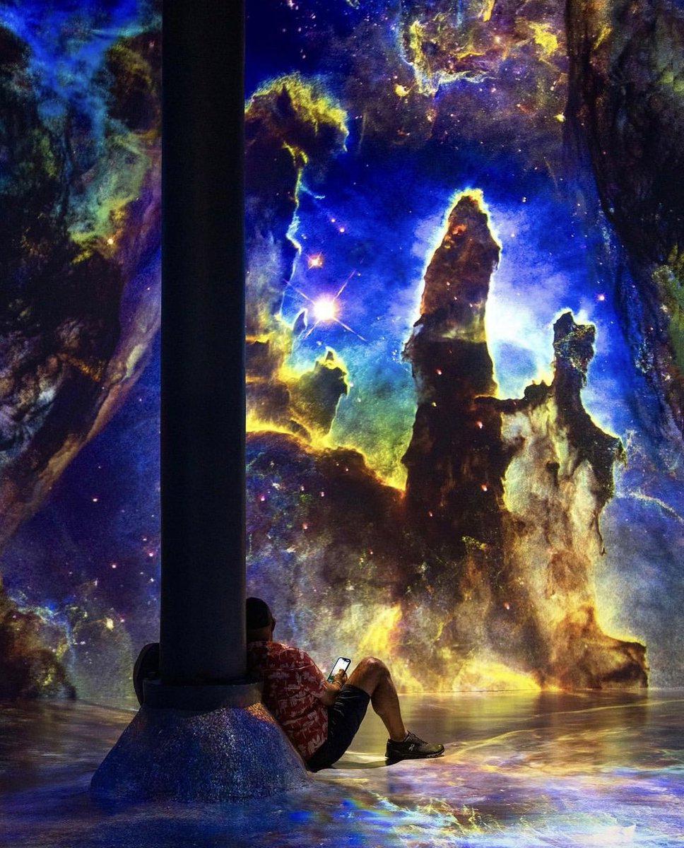 artechouse's tweet photo. #ARTECHOUSEstudio has transformed a series of images from @NASAHubble into a science-driven immersive cinematic experience that allows us to see what was unseeable before. ✨ #BeyondtheLight #ARTECHOUSENYC https://t.co/znN8ETH837