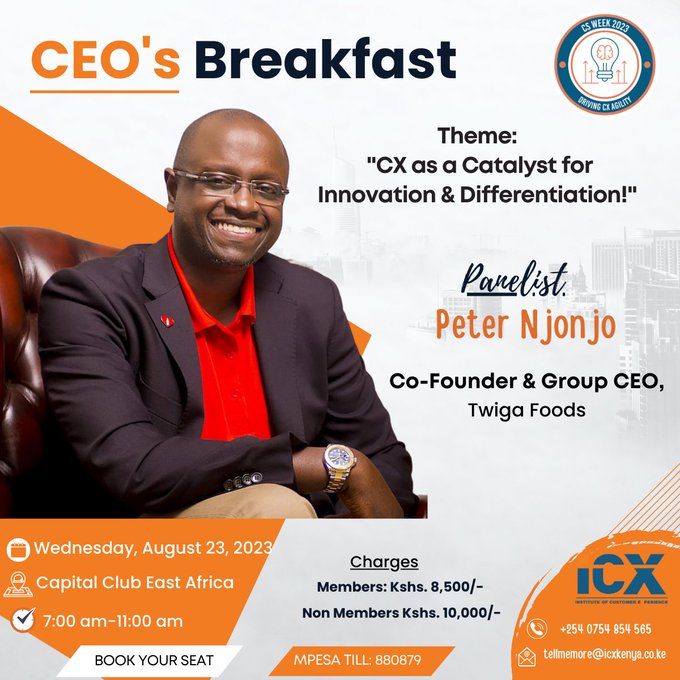 icx_kenya's tweet photo. Don't miss out on the conversation at the #ICXCEOBreakfast as we get nuggets of wisdom from our keynote speaker Mohammed Hersi &amp; fellow panelists Peter Njonjo, Ashok Shah &amp; Veerakumar Natrajan
#DrivingCXAgility 
@mohammedhersi @ashokkmshah @njonjo2012 https://t.co/N4NfmgRj0e