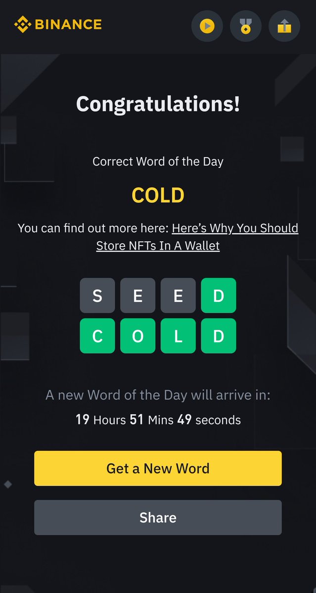 cryptoomunk's tweet photo. #Binance #wotd of last 4 days #cryptoomunk https://t.co/I46GYiqoqd