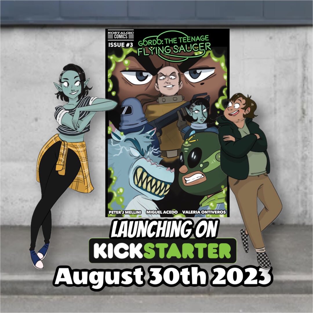 The wait is almost over! Gordo: The Teenage Flying Saucer Issue 3 is coming to @kickstarter August 30th! Please check out the link in the bio to get notifications and updates! #Kickstarter #crowdfundingcomics #allagescomics #scifi #allages #Independentcomics