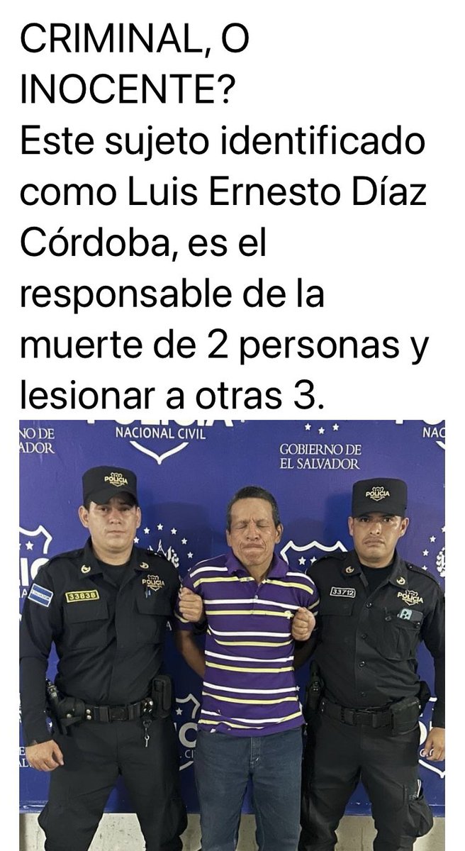 ABertMSaade's tweet photo. Para los q No dejan de decir, Q el #PdteBukele arresta gente Inocente.
Cuál sería su beneficio de encarcelar, GENTE INOCENTE? SABIENDO Q QUIERE DECIRLE AL MUNDO DE SU TRABAJO y encarcelando gente inocente, su trabajo queda desprestigiado.
SEAN COHERENTES!. Son Crimínales y ya!. https://t.co/BIuGqjWmyO