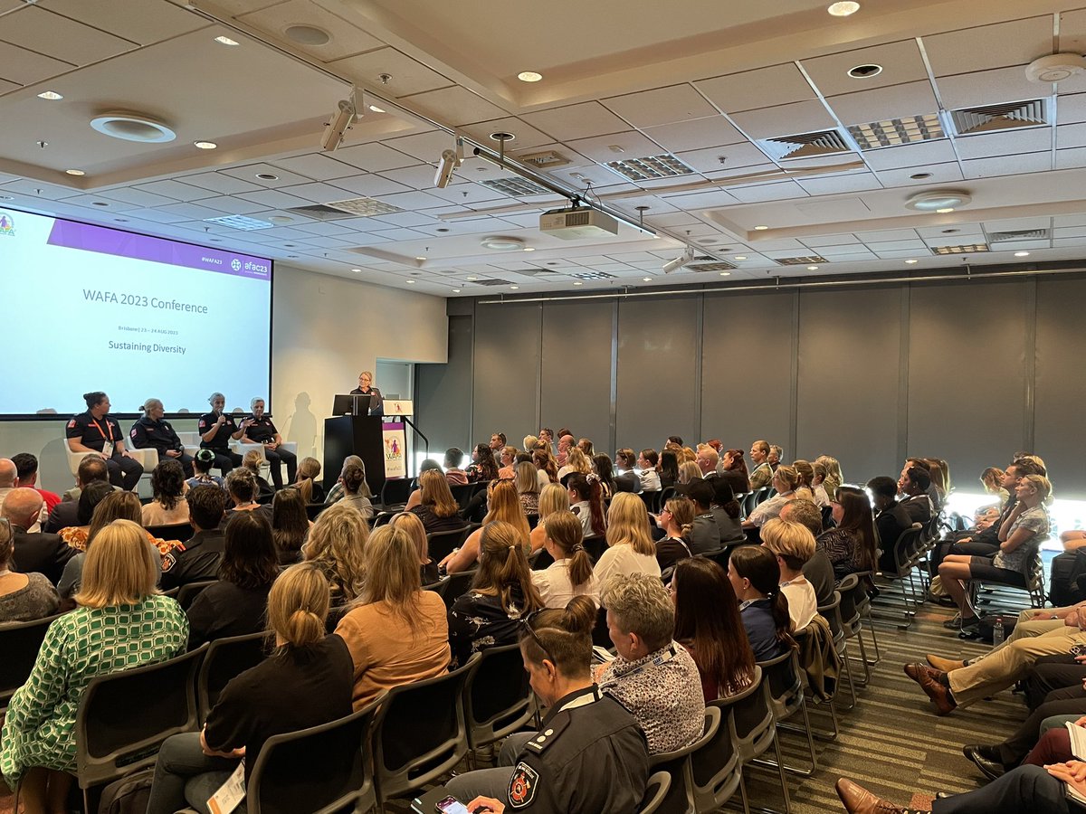 FRNSW panel Women in Fire and Emergency Leadership at #wafa23 captivating a capacity audience.