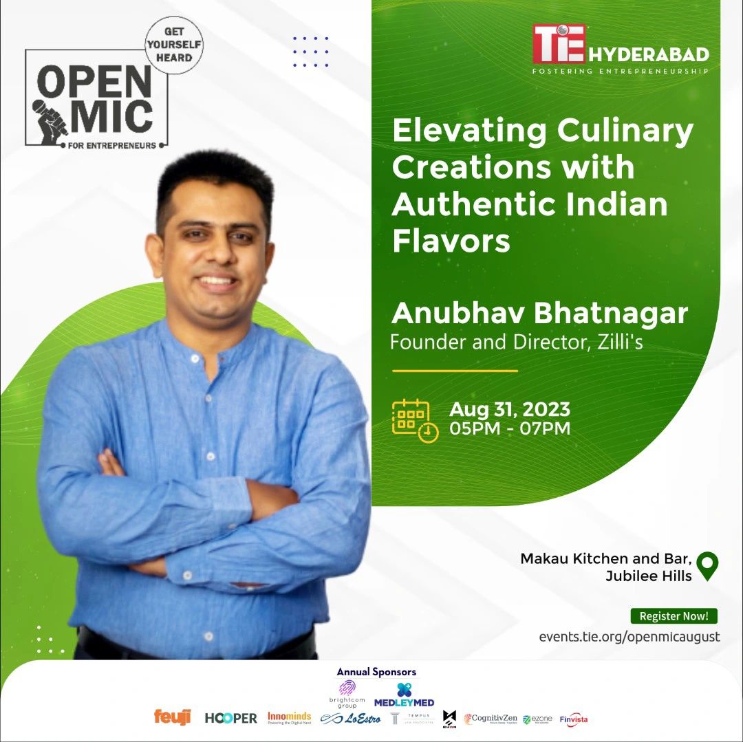 Anubhav Bhatnagar (@anubhav502) on Twitter photo Join me at the <a href="/TiEHyderabad/">TiE Hyderabad</a> Open Mic on August 31st, 2023, to gain insights into <a href="/zillisofficial/">Zilli's - The Spice Company</a> journey.
#zillis #zillisUSA Join me at the <a href="/TiEHyderabad/">TiE Hyderabad</a> Open Mic on August 31st, 2023, to gain insights into <a href="/zillisofficial/">Zilli's - The Spice Company</a> journey.
#zillis #zillisUSA